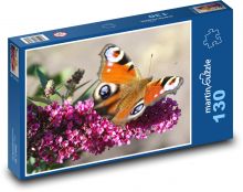 Motyl - kwiat, zapylać Puzzle 130 elementów - 28,7x20 cm