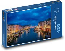 Canal Grande - vodná cesta, večer Puzzle 130 dielikov - 28,7 x 20 cm 