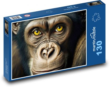 Monkey - animal portrait, eyes - Puzzle 130 pieces, size 28.7x20 cm 