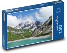 Lünersee - jazero, Rakúsko Puzzle 130 dielikov - 28,7 x 20 cm 