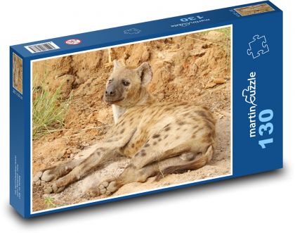 Hyena - masožravec, Afrika - Puzzle 130 dílků, rozměr 28,7x20 cm