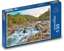 Vodopád - řeka, peřeje Puzzle 130 dílků - 28,7 x 20 cm