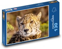 Gepard - divoké zvíře, kočka Puzzle 130 dílků - 28,7 x 20 cm