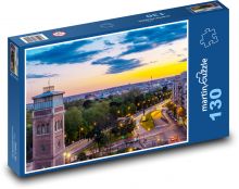 Madrid - Španělsko, město Puzzle 130 dílků - 28,7 x 20 cm