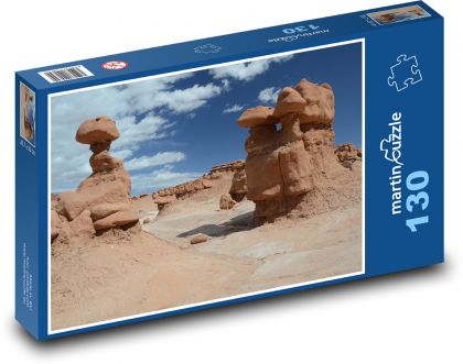 Údolí skřetů - Utah, USA - Puzzle 130 dílků, rozměr 28,7x20 cm