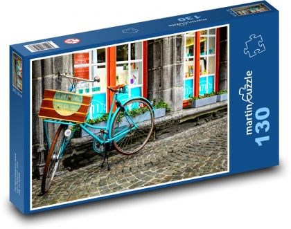 Bicycle - Belgium, streets - Puzzle 130 pieces, size 28.7x20 cm 