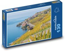 Ženevské jazero - Švajčiarsko, mesto Puzzle 130 dielikov - 28,7 x 20 cm 