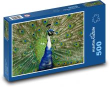 Peacock Puzzle of 500 pieces - 46 x 30 cm 