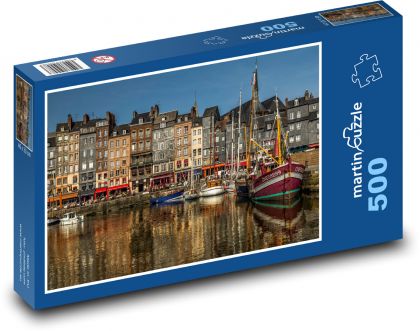 France - Honfleur, the port - Puzzle of 500 pieces, size 46x30 cm 