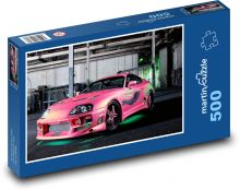Pink racing car Puzzle of 500 pieces - 46 x 30 cm