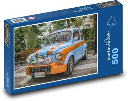 Fiat 600 Abarth - Puzzle 500 dílků, rozměr 46x30 cm