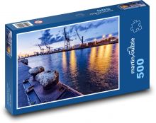 Nemecko - Hamburg, prístav Puzzle 500 dielikov - 46 x 30 cm 