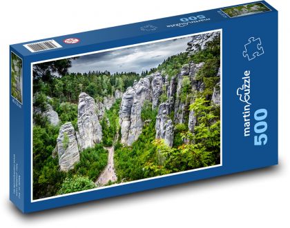 Czech Republic - Prachovské skály - Puzzle of 500 pieces, size 46x30 cm 