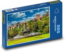 Spain - Malaga, fountain Puzzle of 500 pieces - 46 x 30 cm 