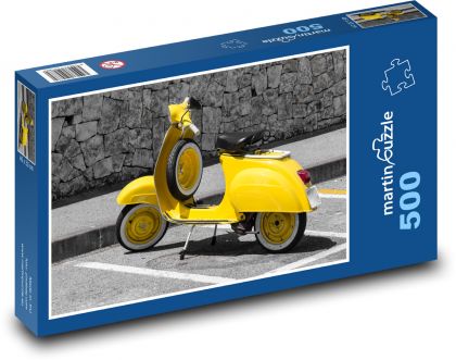 Skútr - Vespa - Puzzle 500 dílků, rozměr 46x30 cm