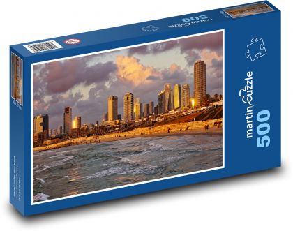 Tel Aviv - pláž - Puzzle 500 dielikov, rozmer 46x30 cm 