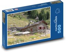 Stone cottage Puzzle of 500 pieces - 46 x 30 cm 