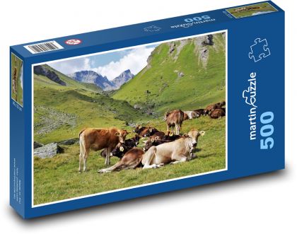 Alps, animals - Puzzle of 500 pieces, size 46x30 cm 