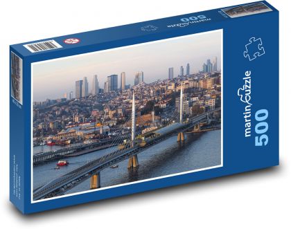 Istanbul - bridge, river - Puzzle of 500 pieces, size 46x30 cm 