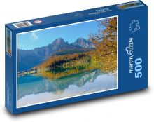 Podzimní krajina - horské jezero Puzzle 500 dílků - 46 x 30 cm