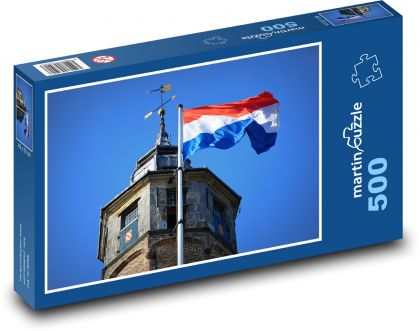 Flag - Netherlands, tower - Puzzle of 500 pieces, size 46x30 cm 