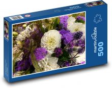 Jiřina - summer flower bouquet Puzzle of 500 pieces - 46 x 30 cm 