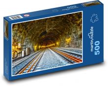 Železničný tunel - koľaje, železnice Puzzle 500 dielikov - 46 x 30 cm 