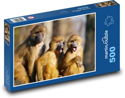 Baboon - monkeys, animals - Puzzle of 500 pieces, size 46x30 cm 