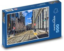 City - street, rail Puzzle of 500 pieces - 46 x 30 cm 