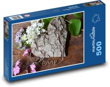 Srdce - Valentín, kvet Puzzle 500 dielikov - 46 x 30 cm 