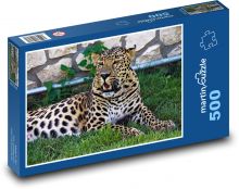 Levhart - mačkovitá šelma, zoo Puzzle 500 dielikov - 46 x 30 cm 