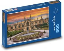 Palác - okrasná záhrada, prírodná tapeta Puzzle 500 dielikov - 46 x 30 cm 