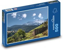 Landscape under snow - nature, climbing Puzzle of 500 pieces - 46 x 30 cm 