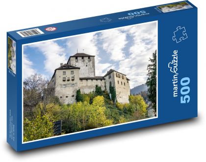 Hrad - Feldkirch, Lichtenštejnsko - Puzzle 500 dílků, rozměr 46x30 cm