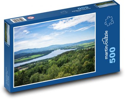 Lipenská přehrada - jezero, národní park Šumava - Puzzle 500 dílků, rozměr 46x30 cm