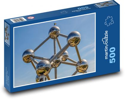 Atomium - Brusel, Belgie - Puzzle 500 dílků, rozměr 46x30 cm