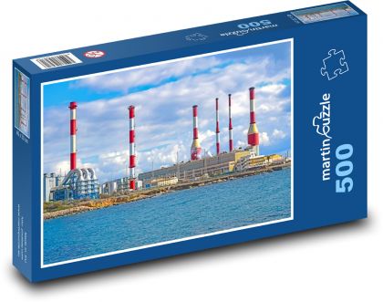 Elektrárna - továrna, průmysl - Puzzle 500 dílků, rozměr 46x30 cm