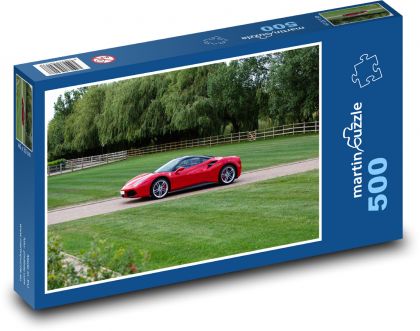 Ferrari 488 - samochód, sport - Puzzle 500 elementów, rozmiar 46x30 cm