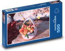 Easter basket - bouquet, roses Puzzle of 500 pieces - 46 x 30 cm 