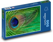 Peacock feathers - peacock, bird Puzzle of 500 pieces - 46 x 30 cm 