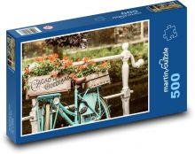 Bicycle - decoration, flowers Puzzle of 500 pieces - 46 x 30 cm 