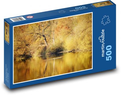 Landscape - autumn, water - Puzzle of 500 pieces, size 46x30 cm 