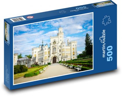 Hluboká - Česká republika, zámek - Puzzle 500 dílků, rozměr 46x30 cm