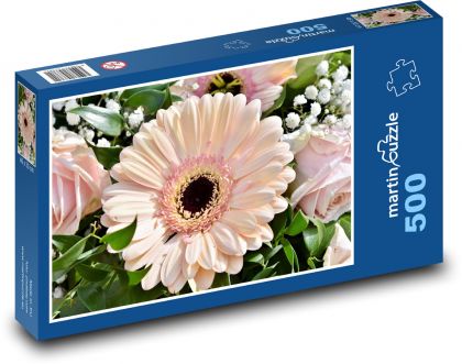 Flower - flower, bouquet - Puzzle of 500 pieces, size 46x30 cm 