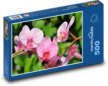 Orchid - pink flowers, plants Puzzle of 500 pieces - 46 x 30 cm 