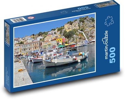 Symi - ostrov, Řecko - Puzzle 500 dílků, rozměr 46x30 cm