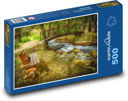 Řeka v lese - potok, příroda - Puzzle 500 dílků, rozměr 46x30 cm