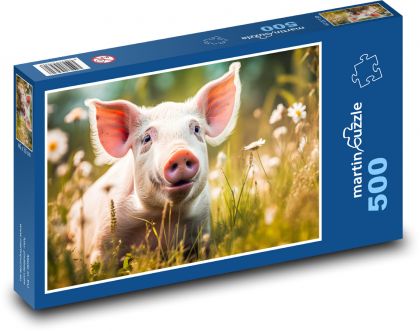 Sele - pig, cub - Puzzle of 500 pieces, size 46x30 cm 