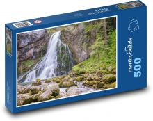 Wodospady Golling - rzeka, strumień Puzzle 500 elementów - 46x30 cm