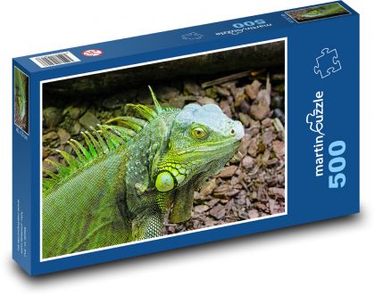 Grüner Leguan - Reptil, Tier - Puzzle - 500 Teile